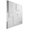 Ekena Millwork Gomez EnduraWall Decorative 3D Wall Panel, White, 19 5/8"W x 19 5/8"H WP20X20GOWH - alternate 5
